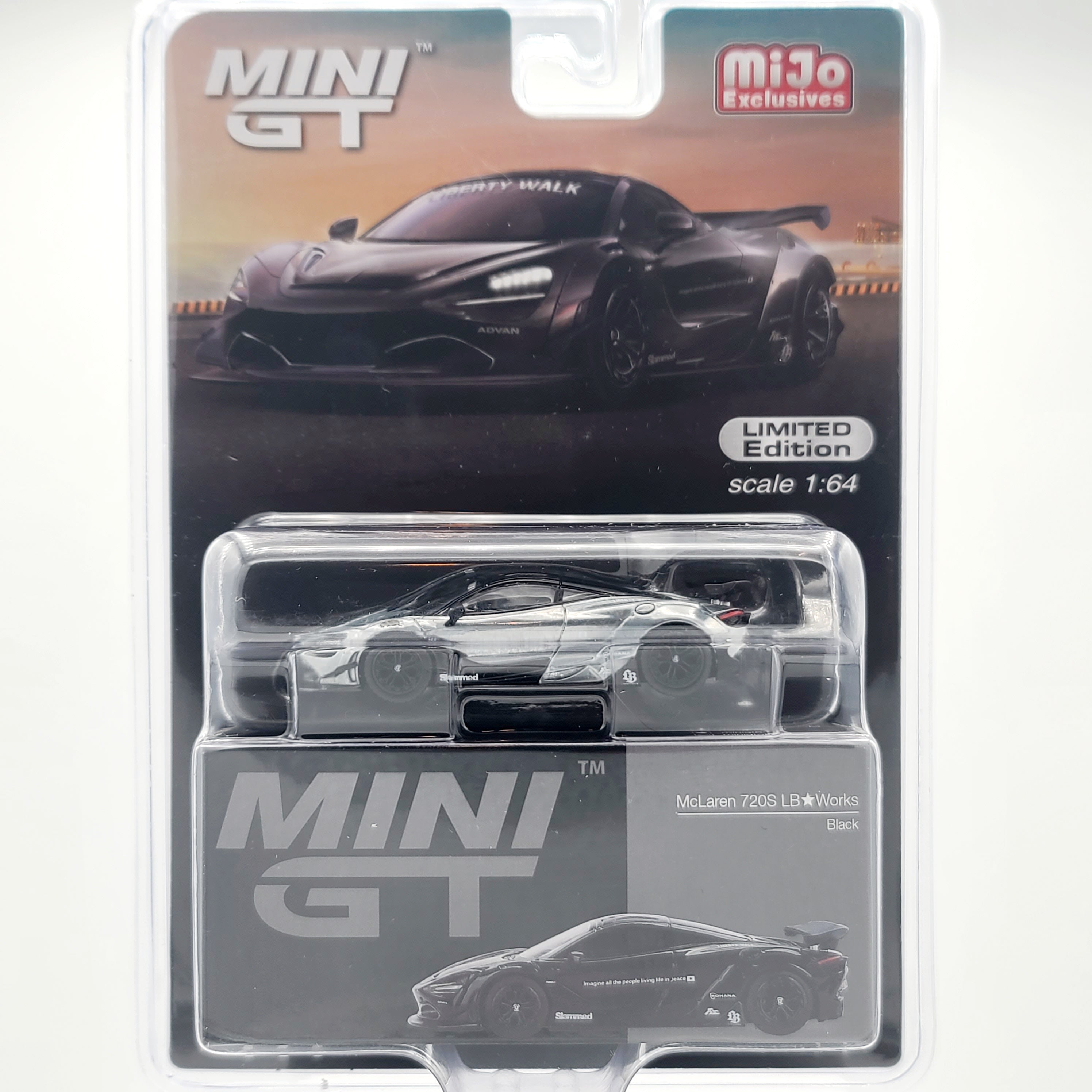 Mini GT - CHASE - McLaren 720S LB-Works - 1:64, black (2025 MiJo Exclusives - Limited Edition)